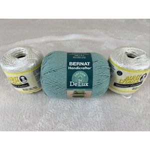 3 Skein Aunt Lydia’s And Bernat Handicrafter Delux